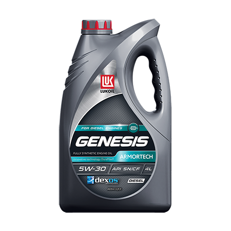 Масло моторное Лукойл Genesis Armortech DIESEL SAE 5W-30 SN CF синт. (4л)